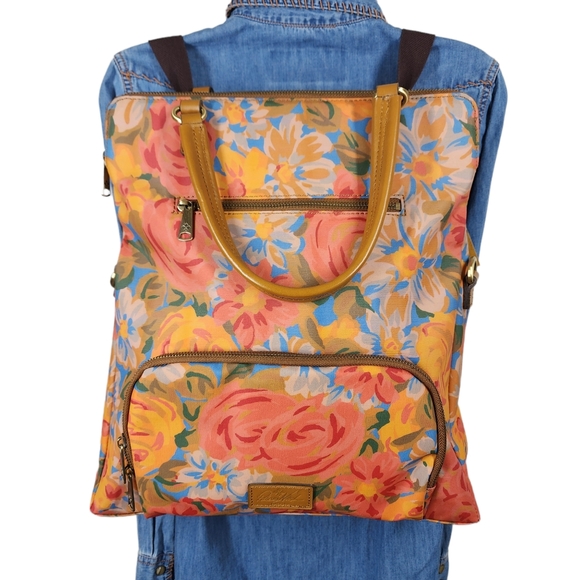 PATRICIA NASH COATED CANVAD TRAPANI CONVERTIBLE BACKPACK - Picture 4 of 14